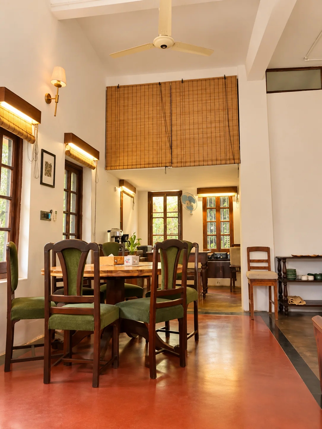 Common dining area at The Turquoise Letterbox