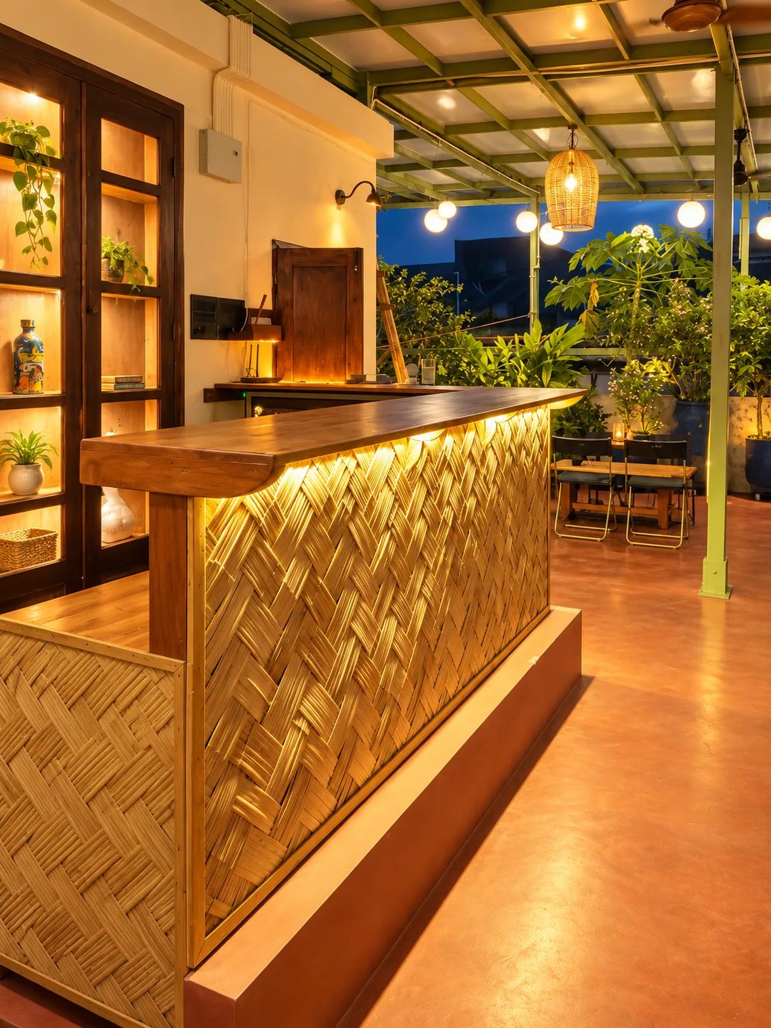 Shared rooftop terrace at The Turquoise Letterbox